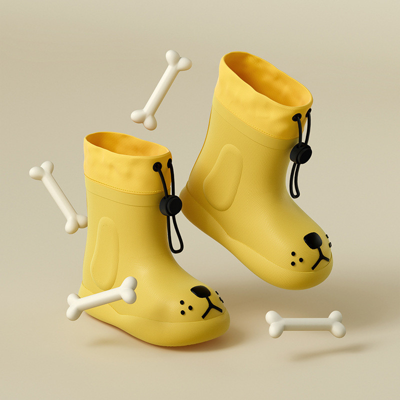 現貨優惠兒童雨鞋防水防滑學生女童雨靴男寶寶中筒防水束口雨鞋
