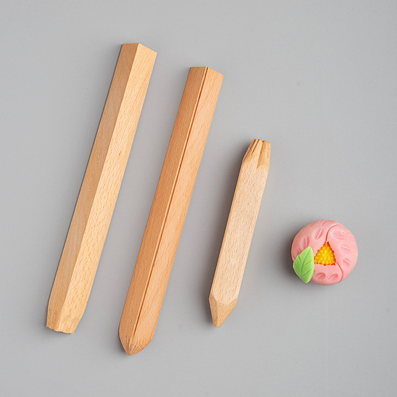 和果子教學工具 牡丹芯三角棒 櫻花雙頭壓棒梅花芯三角棒 和果子工具 和菓子工具 和菓子工具套裝
