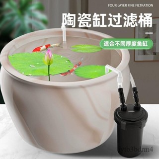 【✨超低價 宅配到府🚛】陶瓷瓦缸 過濾桶 凈化水質魚池 過濾 系統水缸 古法養魚 外接 魚缸過濾器專用盆養魚缸