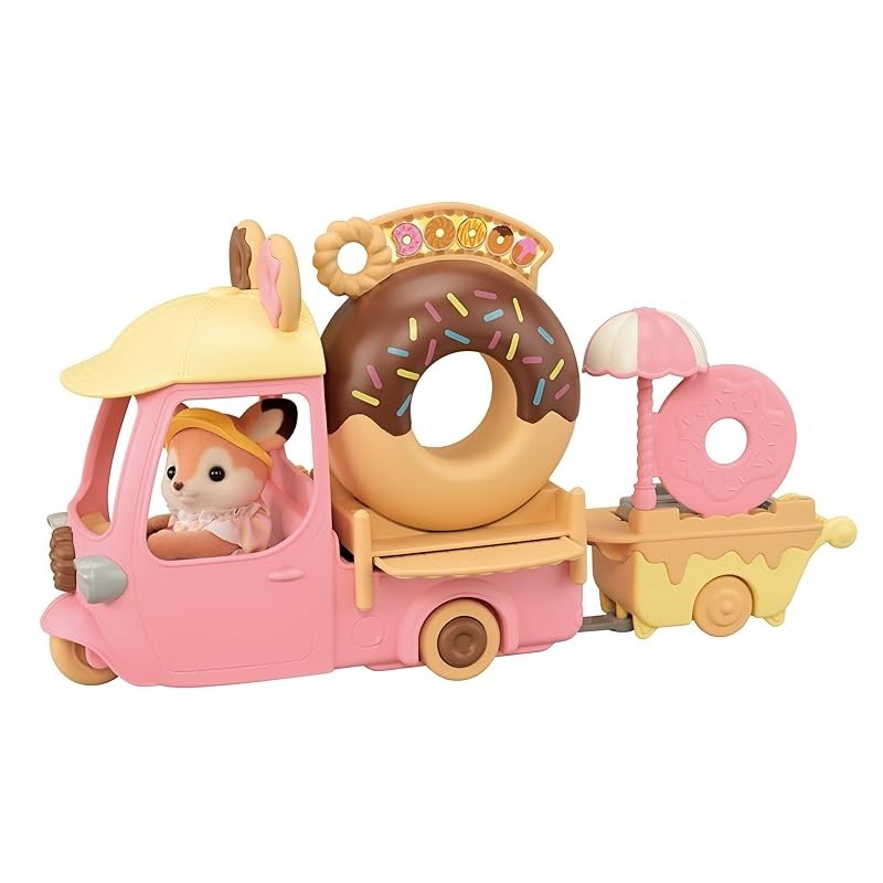 森林家族 游乐园 店铺 【 送货！美味甜甜圈车 】 M-93 ST标志认证 3岁以上 玩具 房子玩具 Sylvanian