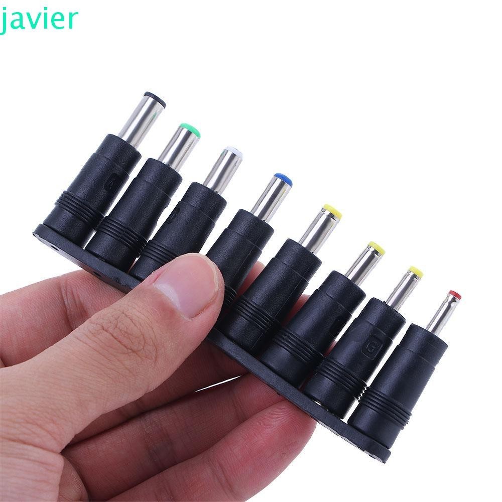 JAVI1ER可互換插頭1m電纜5.5*2.1mm電源線充電線8合1集線器分配器直流連接器