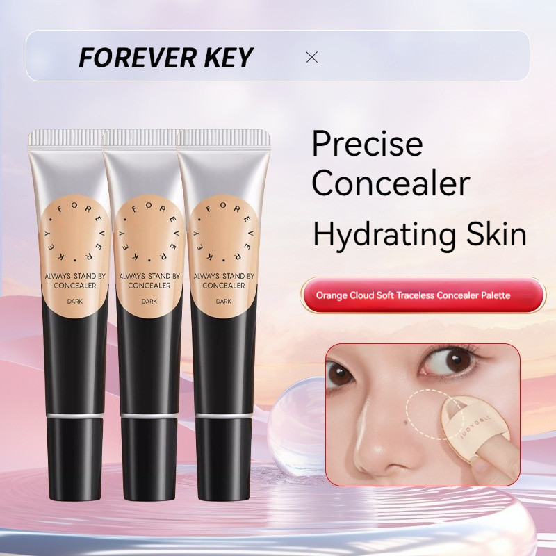 Foreverkey 面部遮瑕膏 Foreverkey 遮瑕膏遮瑕液筆可遮蓋黑眼圈和粉刺痕跡面部彩妝遮瑕膏