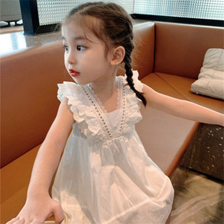Ootd 白色公主裙兒童女孩婚禮派對禮服女嬰洗禮禮服