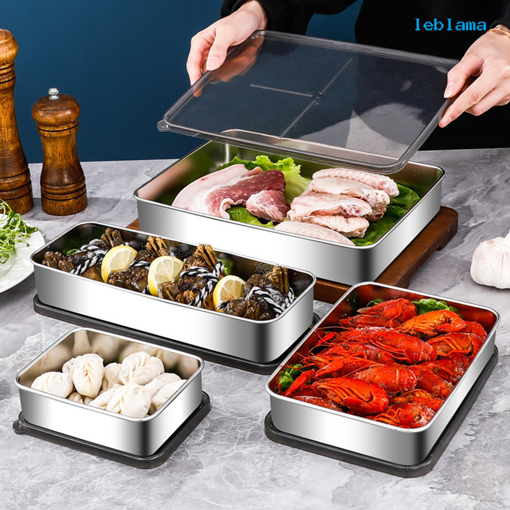 [LBA]不鏽鋼方盤保鮮盒加深日式方盒燒烤瀝水盤濾油盤水果盤多用盤