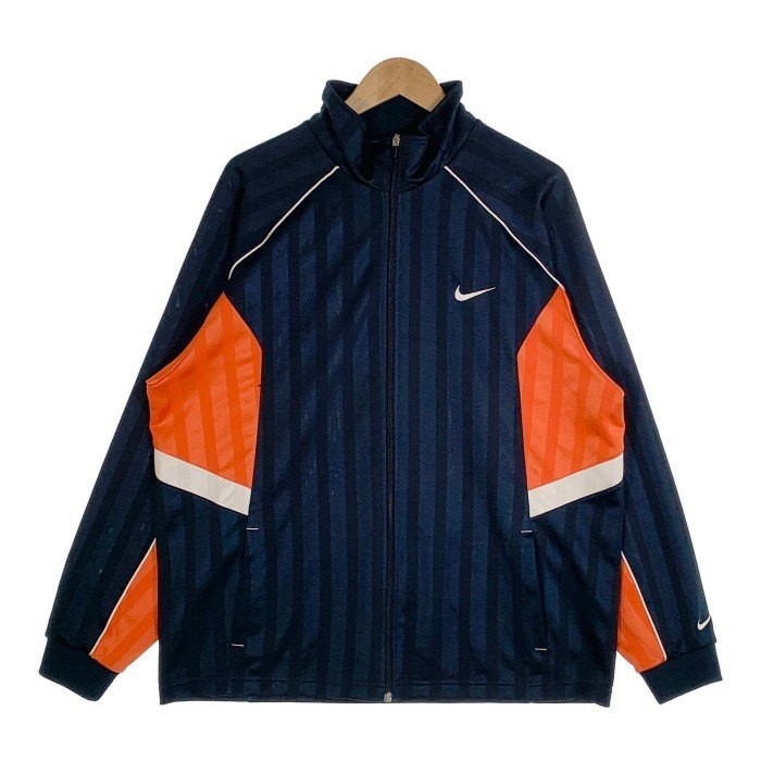 Nike Orange夾克外套 運動服裝橙色 拉鍊式 海軍藍 日本直送 二手