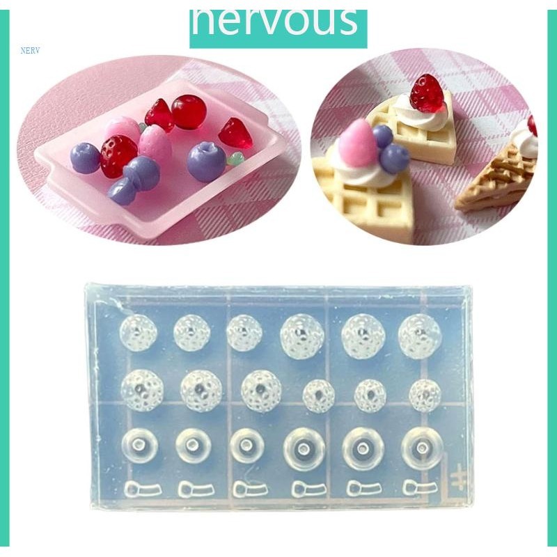 Nerv 草莓和櫻桃藍莓形狀模具派對水果矽膠模具