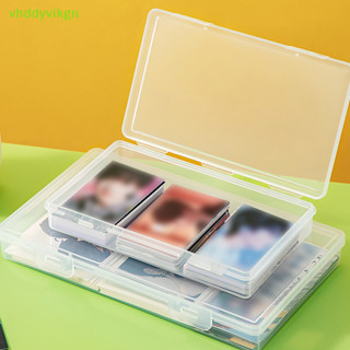 Vhdd 透明收納盒塑料照片卡小卡片收納盒照片卡夾盒 TW
