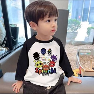 ✨臺灣出貨 節奏盒子sprunki童裝 節奏盒子純棉T恤 音樂盒子短袖 兒童上衣 兒童衣服 T恤 童裝 衣服 男女童上衣