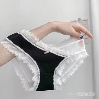 臺灣發貨/純棉內褲女性感蕾絲全棉抗菌檔低腰透氣網紗日係少女學生三角褲