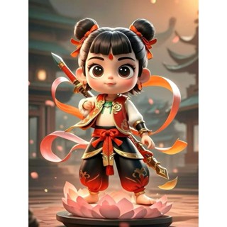 熱銷哪吒的魔法小孩來世界裝飾貼冰箱行李箱臥室宿舍牆壁防水貼紙
