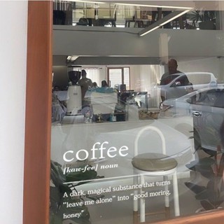 coffee英文組合玻璃櫥窗貼紙 咖啡奶茶麵包民宿店鋪網紅ins風牆貼