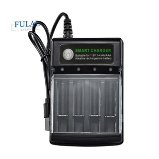 4 槽智慧 USB 電池充電器,用於可充電電池 AA AAA AAAA 1.5V 鹼性 14500 10440 1634