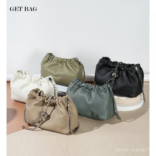 【GET BAG】新款女士包 頭層牛皮雲朵女包 高階感真皮 通勤百搭斜挎鏈條包
