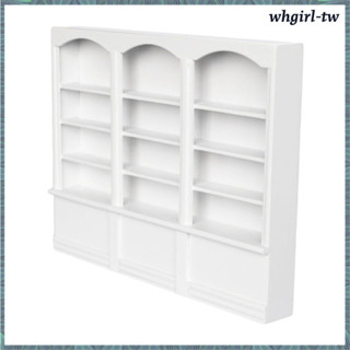 [WhgirlTW] 1/12 比例娃娃屋微型書櫃展示櫃模型用於娃娃屋佈置客廳裝飾