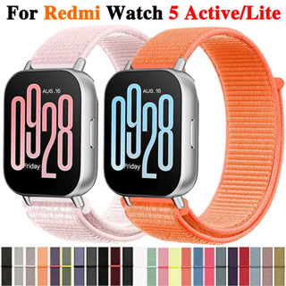 XIAOMI 尼龍錶帶適用於 Redmi Watch 5 Active/5 Lite 替換 correa 手鍊適用於小米