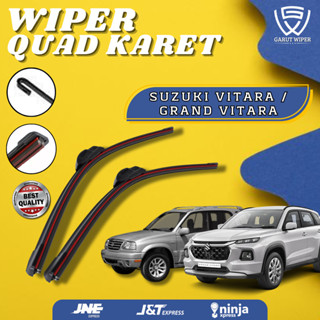四刃汽車擋風玻璃前雨刮器 Suzuki Vitara Grand Vitara 無框 4 橡膠 1 套左右
