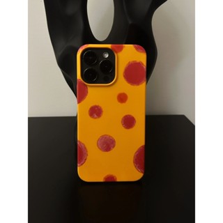 橙紅色波點 個性 手機殼適用於 iPhone 16ProMax 13Pro 7plus 8plus 16plus 15P