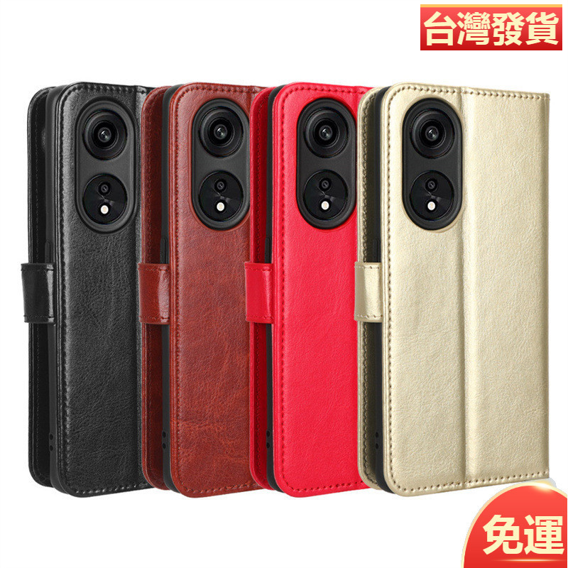 適用OPPO Reno8 T 4G手機殼Reno 8T 5G手機皮套翻蓋插卡繩瘋馬紋