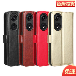 適用OPPO Reno8 T 4G手機殼Reno 8T 5G手機皮套翻蓋插卡繩瘋馬紋