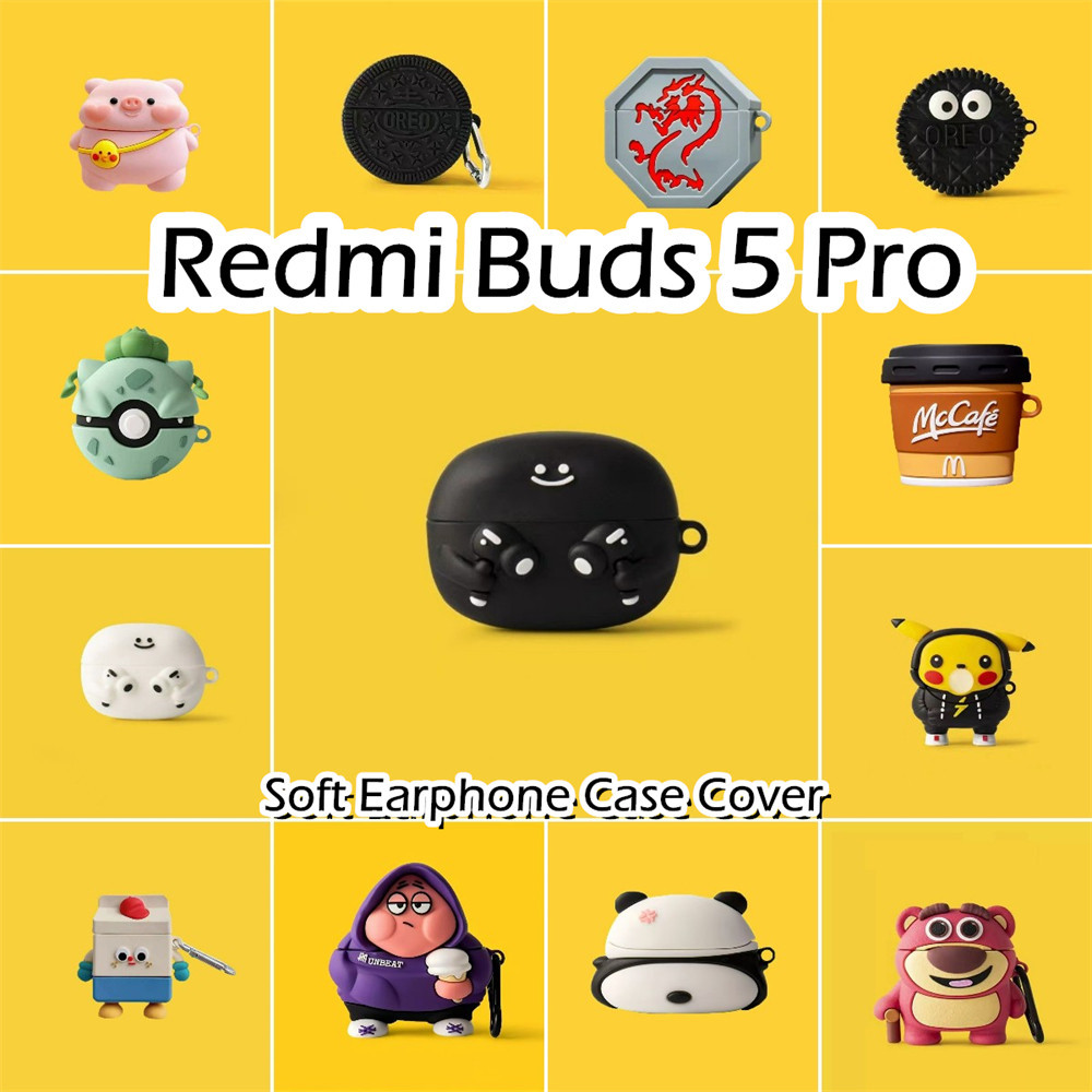【熱賣】適用於 Redmi Buds 5 Pro 保護套動漫卡通造型軟矽膠耳機套保護套