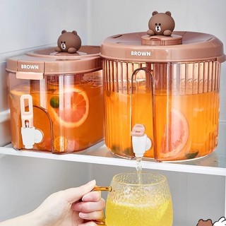 現貨【LINE FRIENDS】 冷水壺 水果茶 冷泡壺 涼水壺 家用 可放 冰箱 大容量 飲料桶