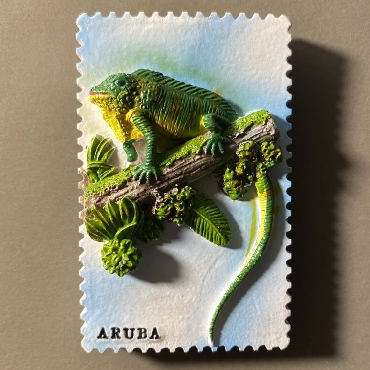 阿魯巴蜥蜴荷蘭加勒比海冰箱磁鐵旅遊紀念品冰箱磁貼紀念磁鐵家居裝飾