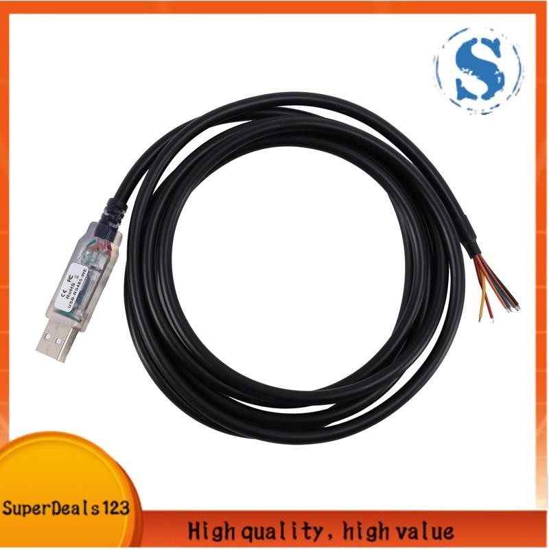 【SuperDeals123】1.8M長線端,Usb-Rs485-We-1800-Bt電纜,Usb轉Rs485串口設備,