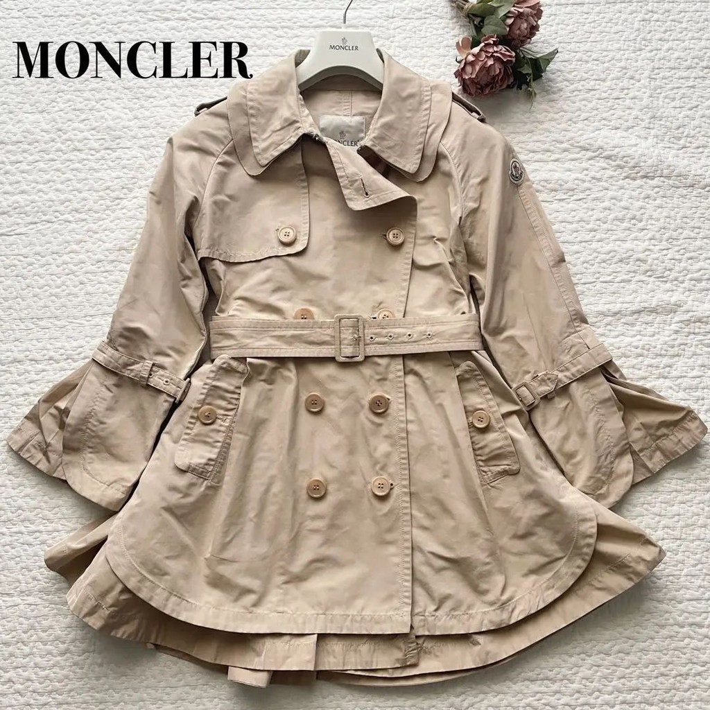 Moncler 盟可睞 外套 長版風衣 大衣 Renne 米色 日本直送 二手