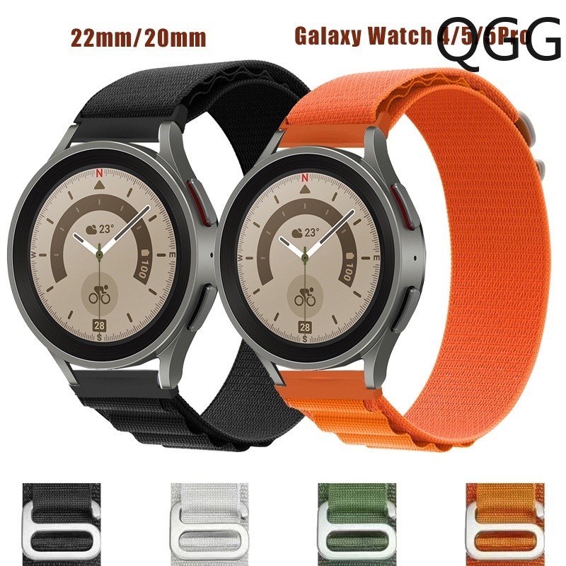 適用於 三星Galaxy Watch 5  4 華爲gt 3 2 active 2 高山回環尼龍錶帶