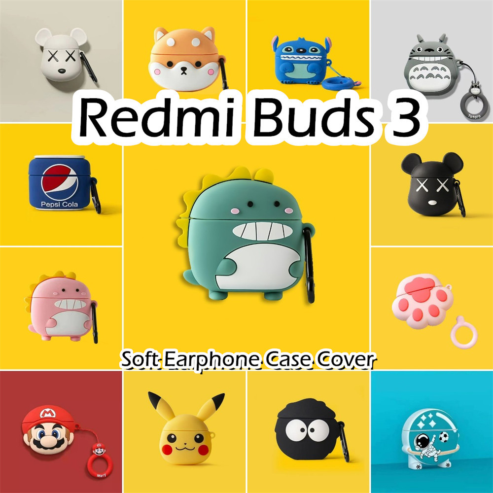 [有貨] 適用於 Redmi Buds 3 Case 夏季風格卡通軟矽膠耳機套外殼保護套 NO.1