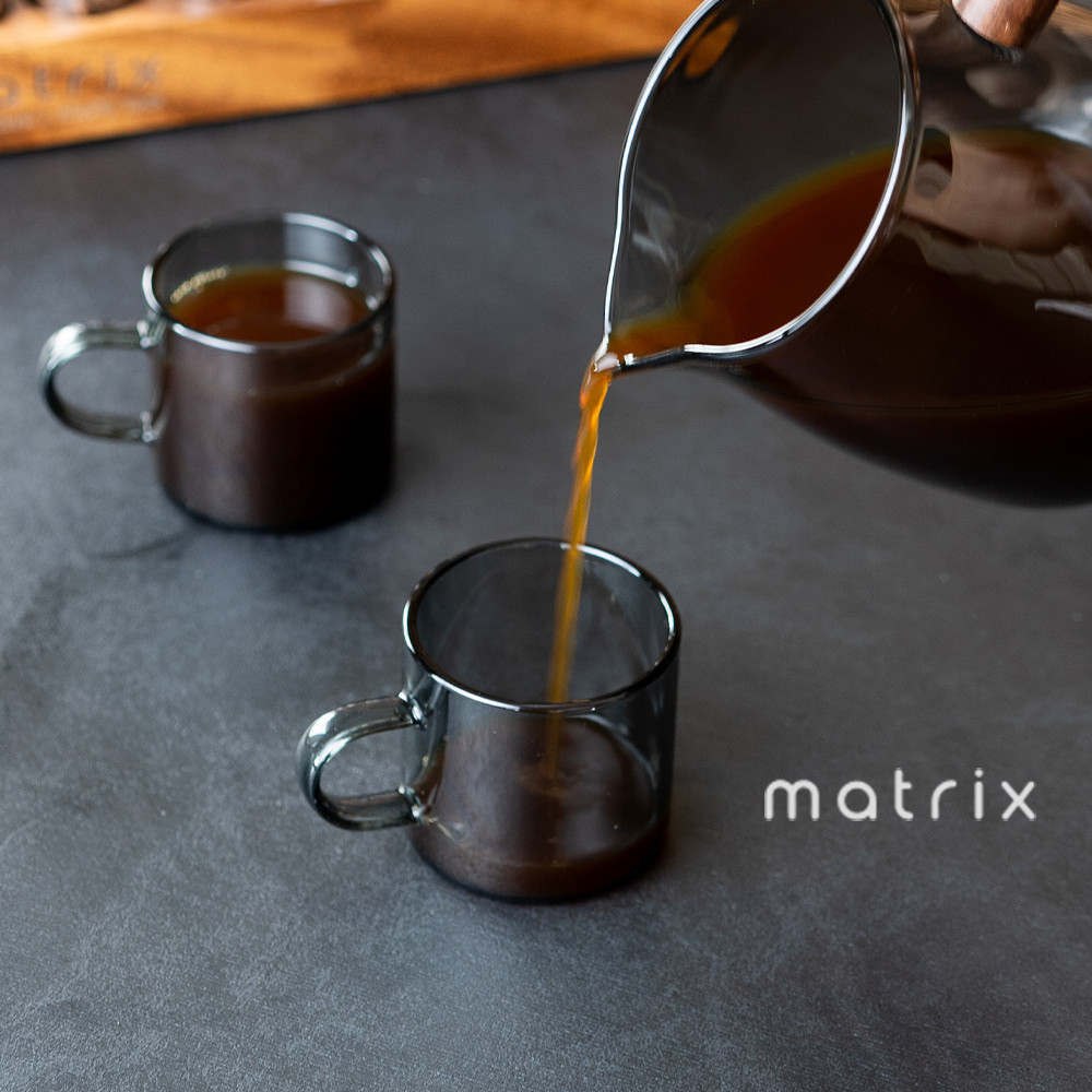 【Matrix】迷你耐熱玻璃馬克杯2入組 80ml  茶杯 分享杯 耐熱玻璃 咖啡杯 小茶杯