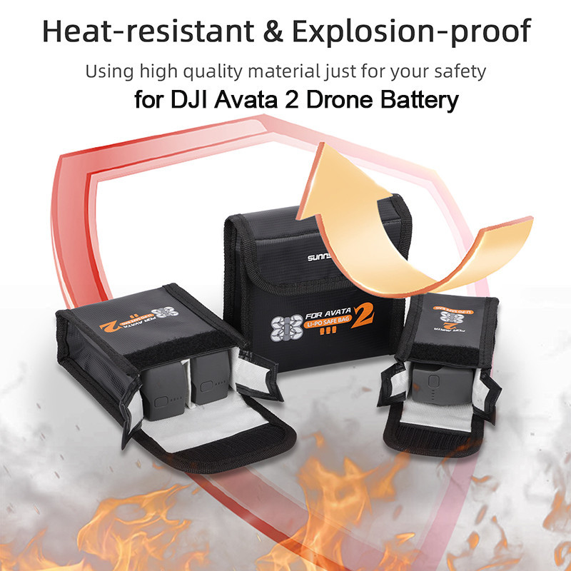 適用於 DJI Avata 2 LiPo 電池收納袋電池安全阻燃防爆保護 Avata2 配件