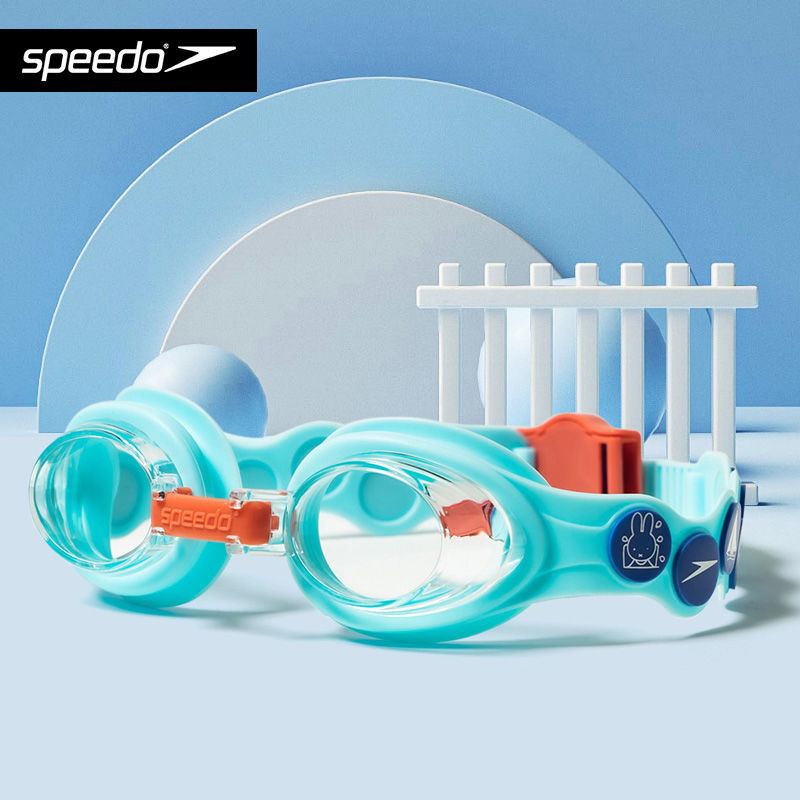 品牌泳鏡新款Speedo兒童青少年競賽泳鏡防水防霧防眩光鍍膜鏡片游泳裝備