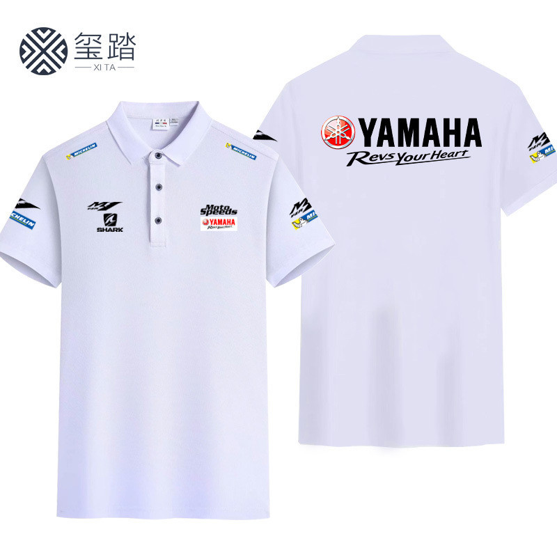 Yamaha雅馬哈機車motogp賽事短袖POLO衫男裝騎士騎行服tshirt