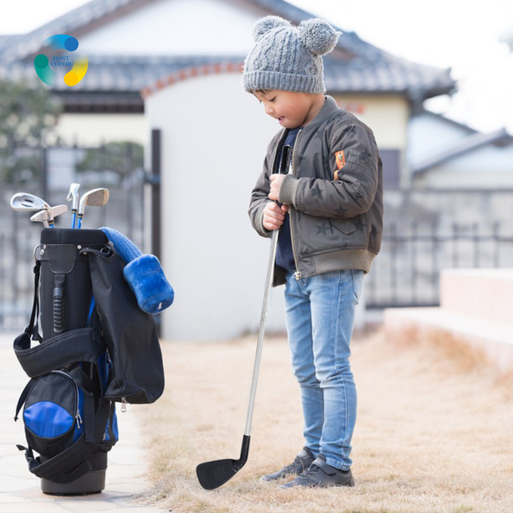 Fontcolor 可拆卸高爾夫球桿親子高爾夫推桿便攜式迷你高爾夫推桿套裝適合家庭戶外趣味輕便不銹鋼球桿帶防滑握把,適合