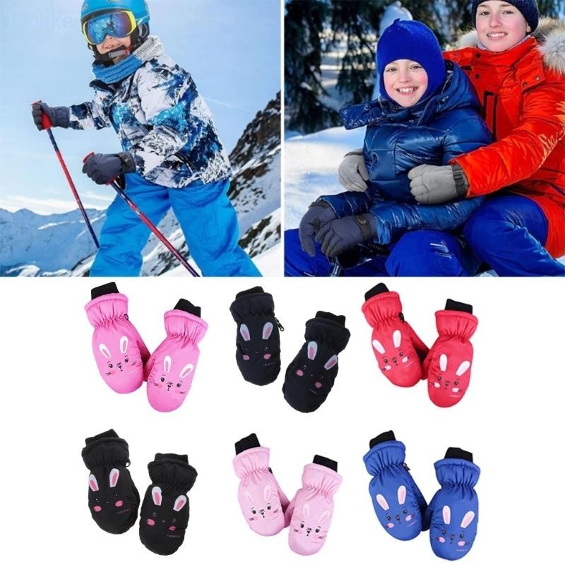 Inn 兒童滑雪手套防水舒適兒童雪地手套兒童連指手套冬季保暖手套登山和騎行