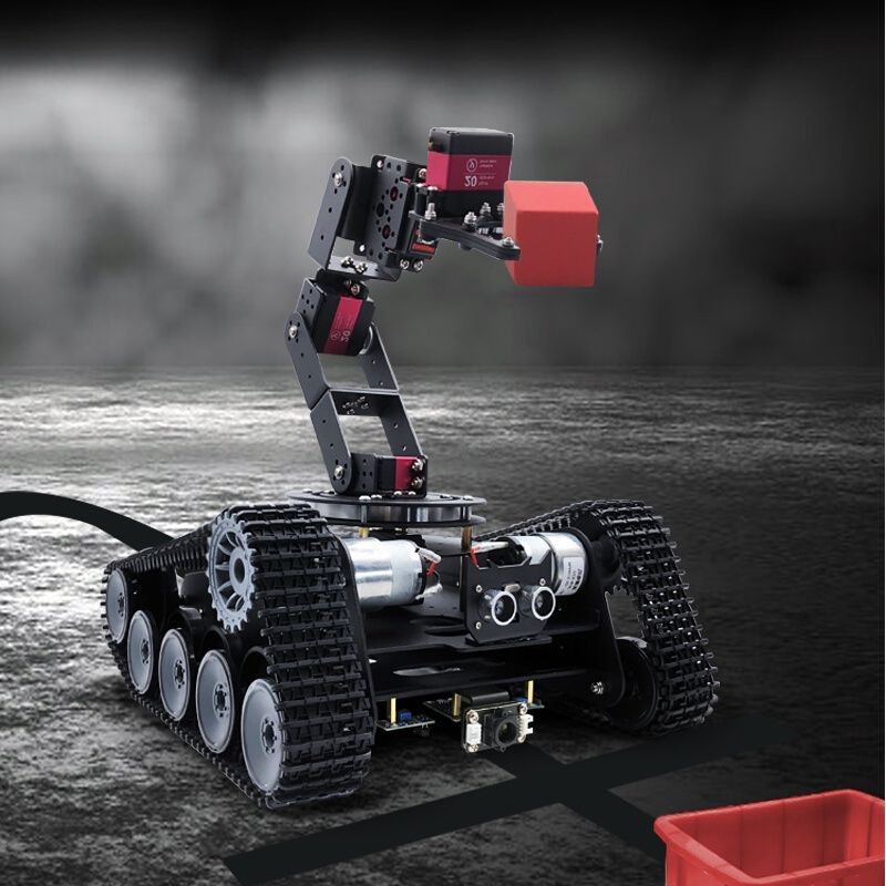 【 特價清倉】32履帶車智能搬運機器人 循跡避障尋跡機械臂小車底盤