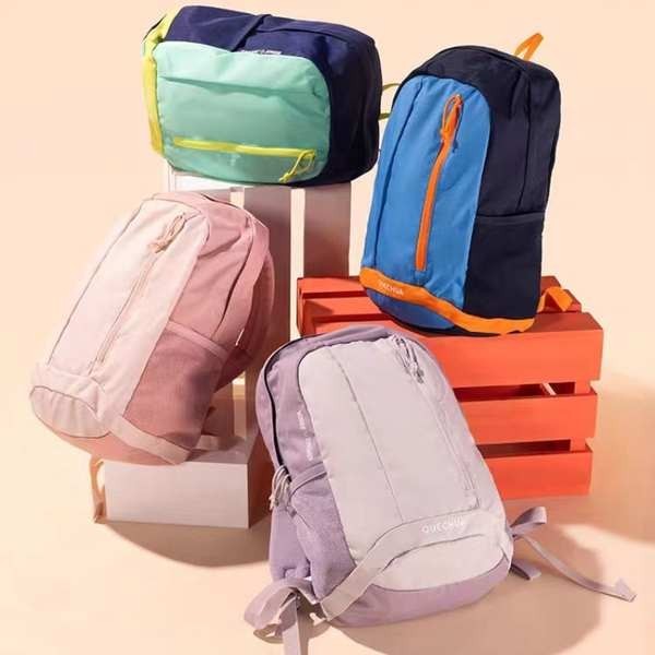 迪卡儂後背包運動背包15升大容量輕便登山包學生書包