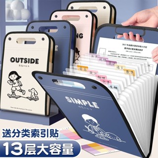新店低價🔥 大促手提檔案夾試捲收納袋小學生專用A4文件袋風琴包捲子收納科目分類透明文件袋 拉鍊式網紗 大開口收納袋
