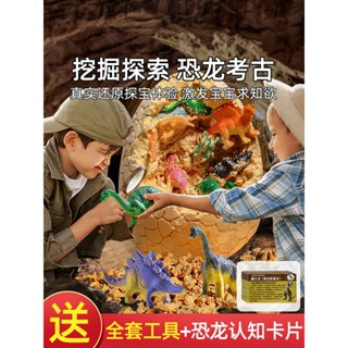 寶寶恐龍蛋盲盒玩具兒童模擬孵化蛋霸王龍小模型男孩女孩生日禮物