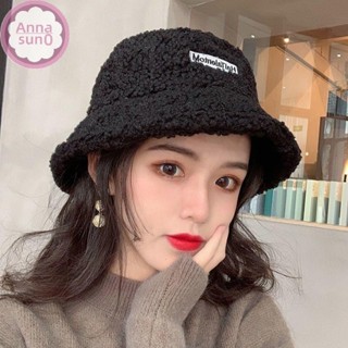 Annasun冬季可愛卡通保暖加絨加厚戶外小羊皮漁夫帽hg
