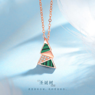 Sunlight Jewelry·S925純銀韓式時尚風格聖誕樹項鍊