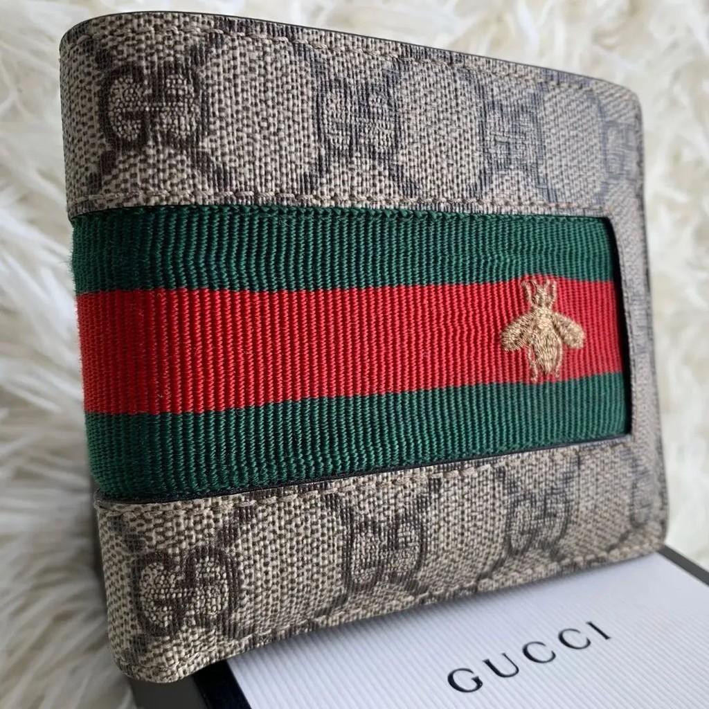 GUCCI 古馳 錢包 GG Supreme 綠紅綠織帶 Animalier系列 刺繡 mercari 日本直送 二手