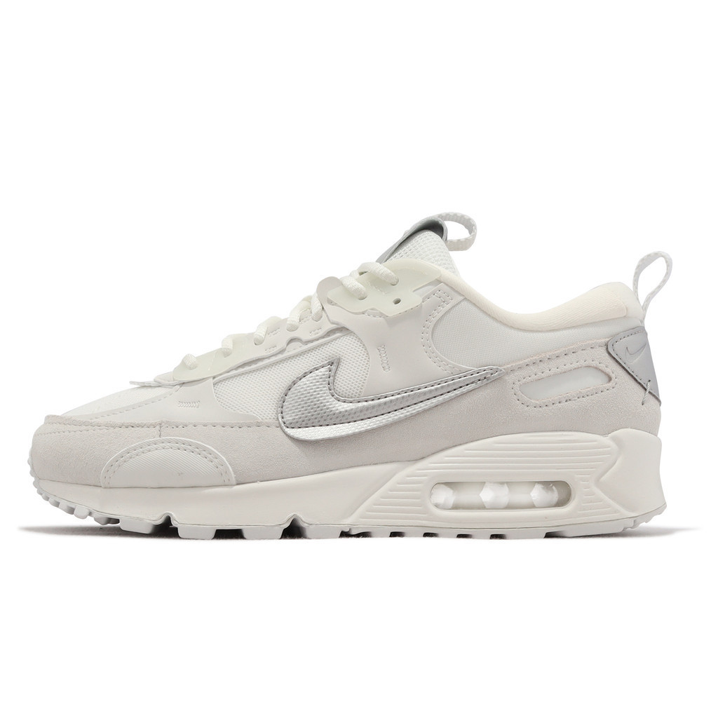 Nike 休閒鞋 Air Max 90 Futura 女鞋 米白 拼接 銀勾 氣墊 【ACS】 FB1877-110