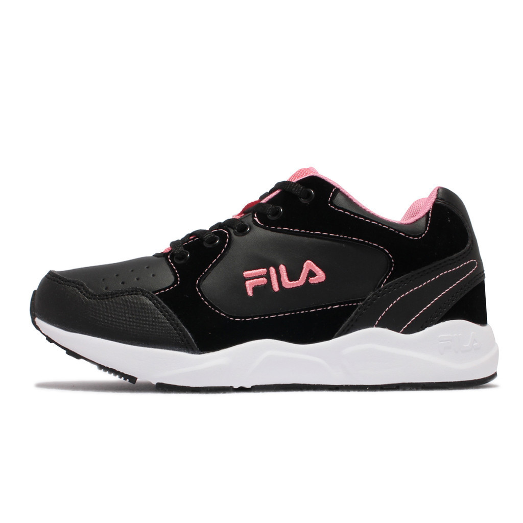 Fila 慢跑鞋 J814V 黑 粉紅 女鞋 大童鞋 中童鞋 基本款 運動鞋 斐樂 【ACS】 3-J814V-005