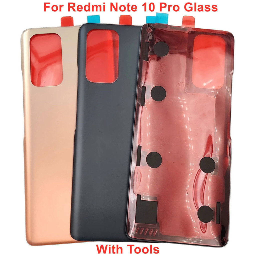 REDMI XIAOMI Verre 適用於小米紅米 Note 10 Pro / Max 硬電池玻璃蓋後蓋門後殼面板外殼