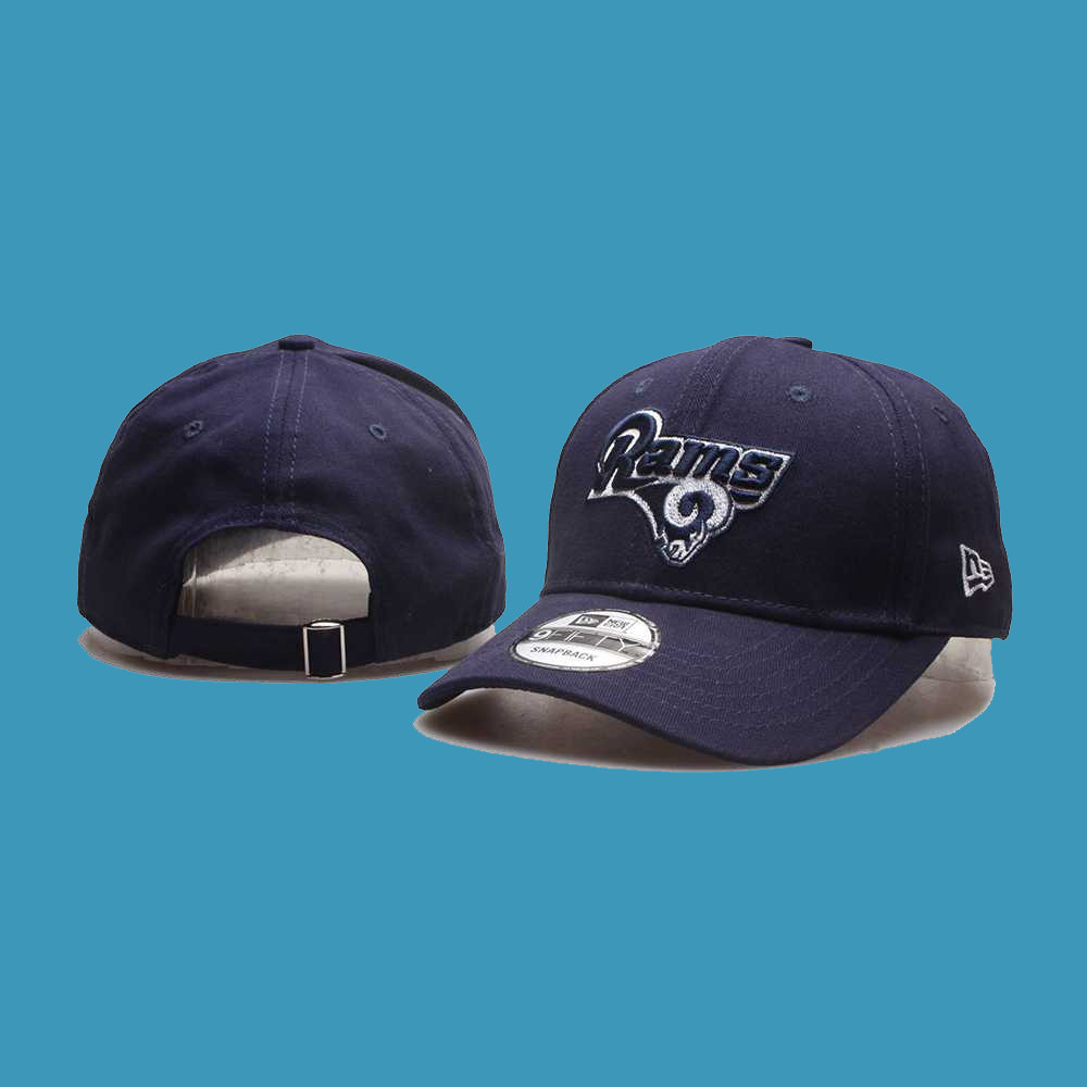 NFL 橄欖球調整帽 洛杉磯公羊 Los Angeles Rams 彎簷 老帽 男女通用 可調整 嘻哈帽 運動帽