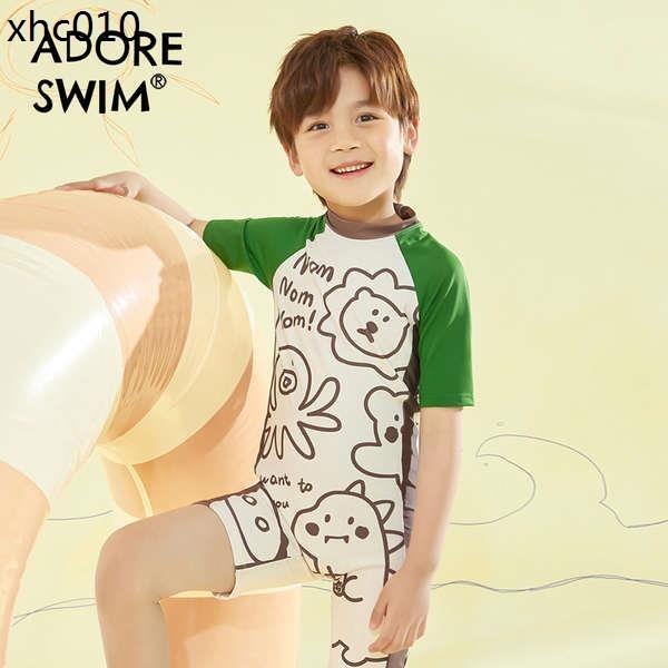 熱銷· 愛多爾男孩泳衣2024年夏季新款男童連身長袖防晒泳衣中大童男寶