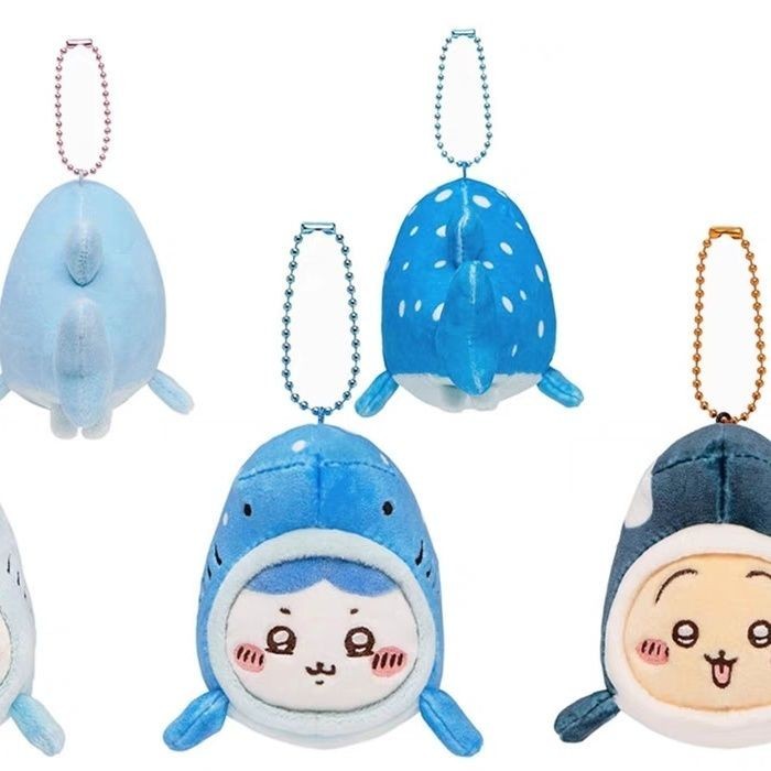 F&amp;X 娃娃衣服日系chiikawa 吉伊卡哇 水族館系列鯊魚毛絨吊飾沒有娃娃