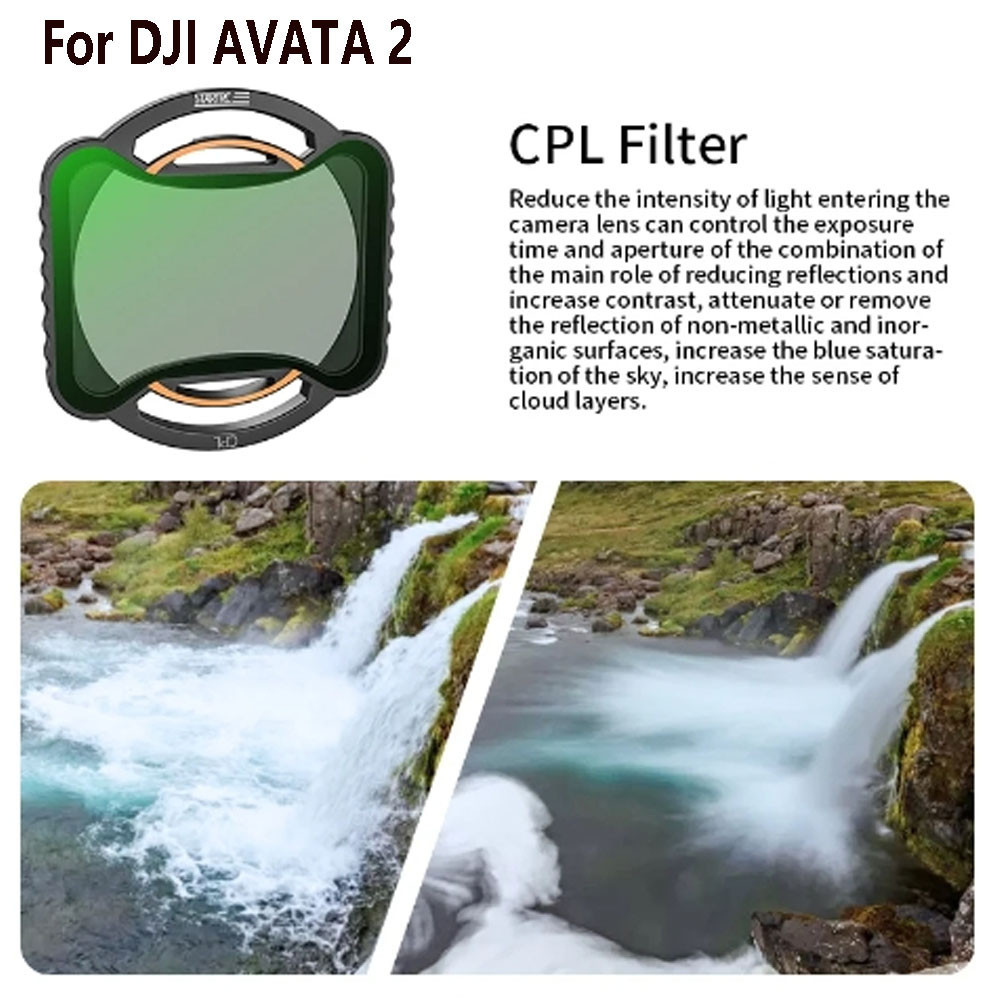 適用於 DJI Avata 2 CPL /UV 濾鏡捕捉充滿活力的天空和風景兼容 DJI Avata 2 相機攝影配件